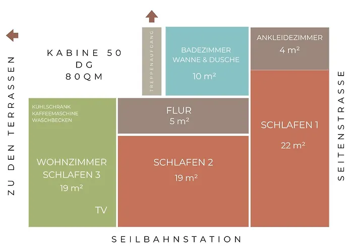 Appartement 50/ Seilbahn Blick / 2 Schlafzimmer *